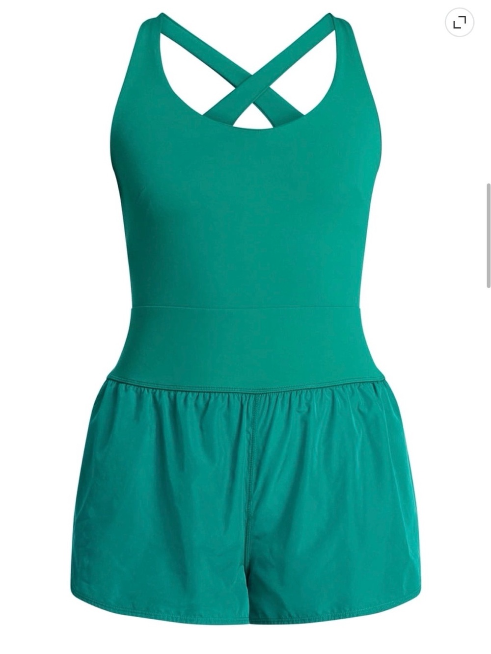 Avia Teal Crossback Active Romper